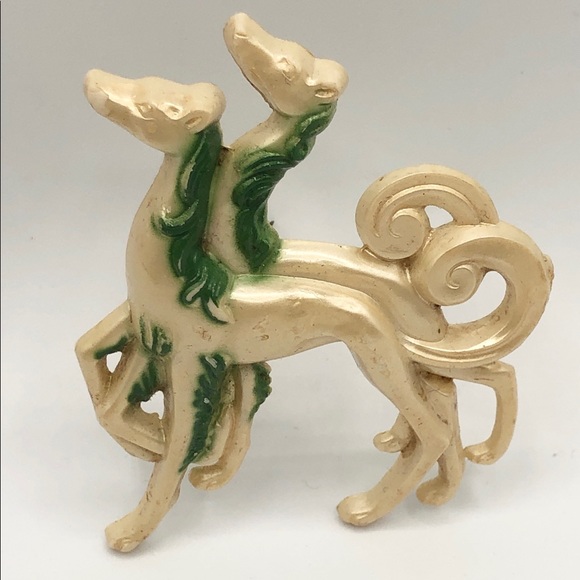 Vintage 1920s Art Deco Flapper Dog brooch pin - Picture 5 of 7